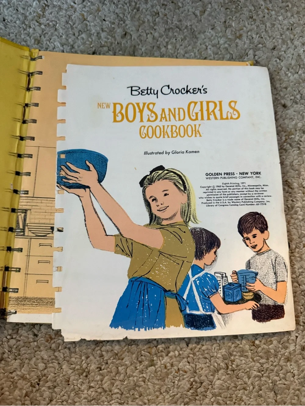 Betty Crocker Boys and Girls Cookbook - Yellow and Red Illustrated Cover